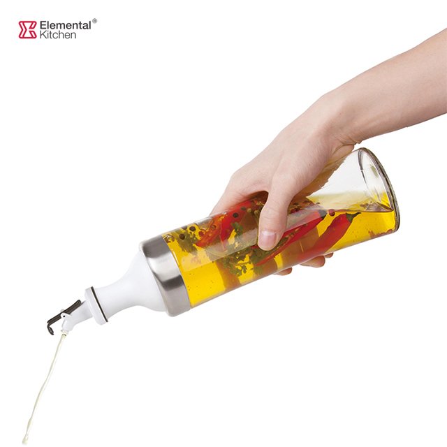 570ml glass Olive Oil and Vinegar Dispenser soy sauce Oil Bottle with filter
