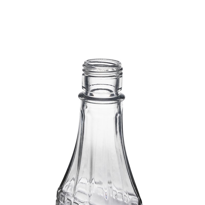 Berlin Packaging Transparent Customized Capacity 180ml Hip Flask Honey Bottle Salad Dressing Flat Glass Bottle For Drink