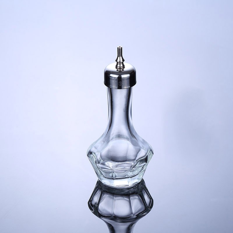 Meitian Barware Tool Bartender Kit Bitter Glass Bottle 30ml 50ml Cocktail Bitter Bottle With Metal Dash Top Cocktail Bitter