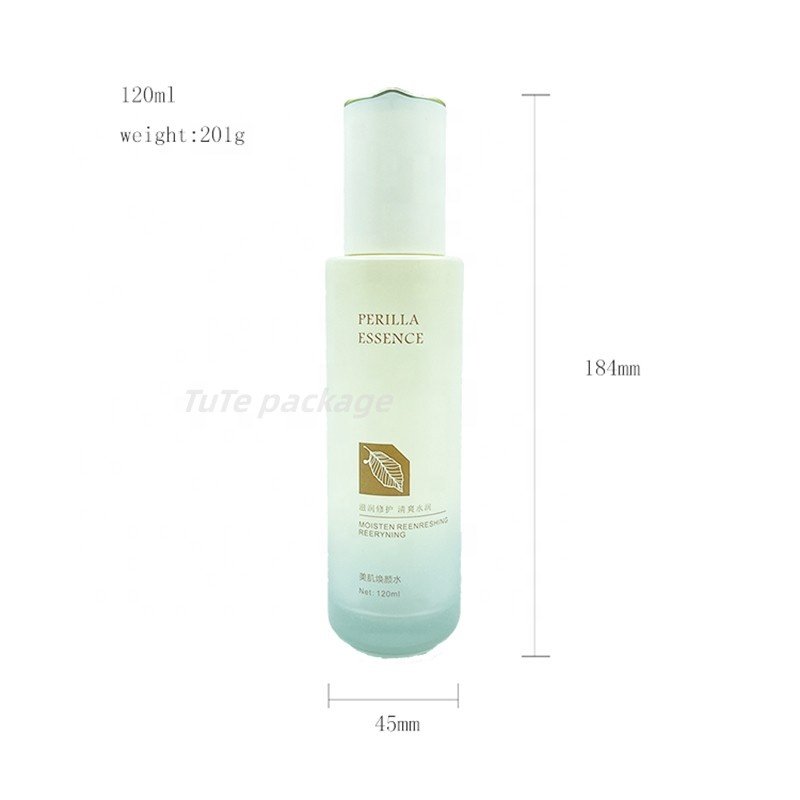 luxury skin care glass bottle setcosmetics essence milk pump glass bottle set glass bottle for cosmetics liquid packaging