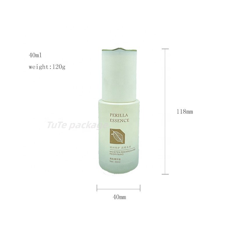 luxury skin care glass bottle setcosmetics essence milk pump glass bottle set glass bottle for cosmetics liquid packaging