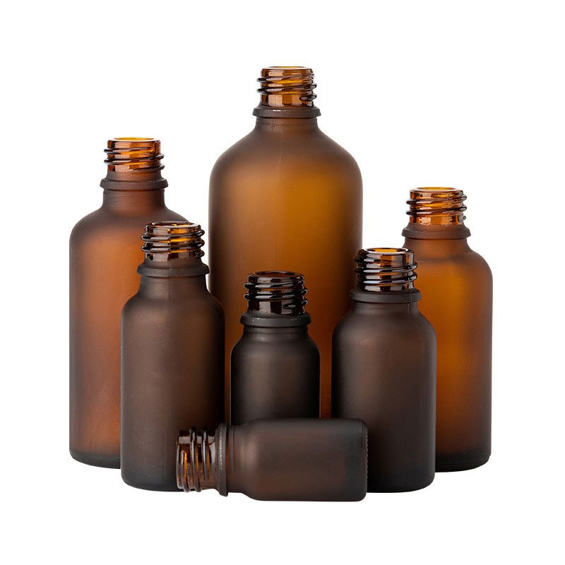 5ml 10ml 15ml 20ml 30ml 50ml 100ml Best Welcome Fashion Amber Frosted Glass Essential Oil Spray Mist Bottle With Bamboo Sprayer