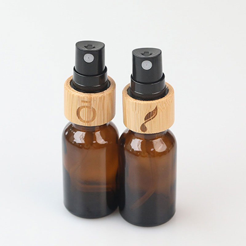 5ml 10ml 15ml 20ml 30ml 50ml 100ml Best Welcome Fashion Amber Frosted Glass Essential Oil Spray Mist Bottle With Bamboo Sprayer