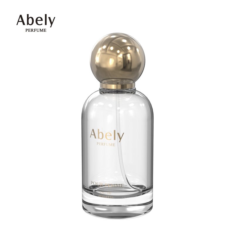 Empty High Quality Cylinder Transparent OEM Glass 50ml Perfume Bottle with Bottle Cap