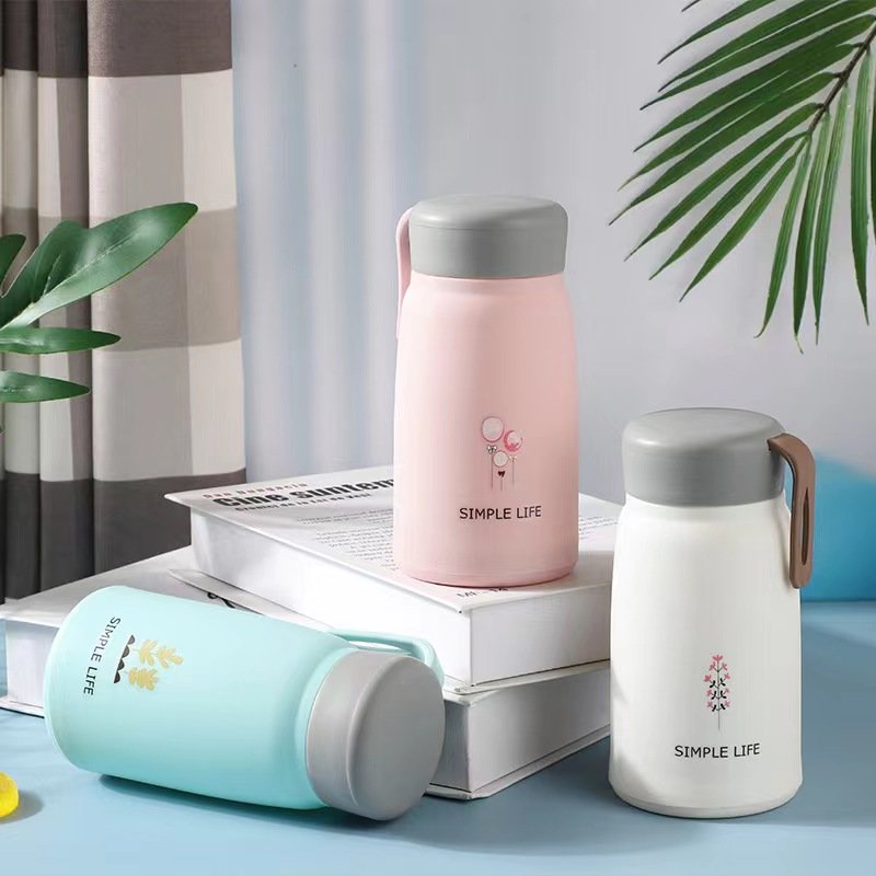 Outdoor Glass Water Bottle Sports Bottles Leak Proof Eco-friendly Children School With Lid Hiking Camping