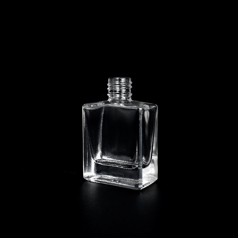 Luxury Square Oil Varnish Glass Packaging 12ML Empty Transparent Glass Bottle For Uv Gel Nail