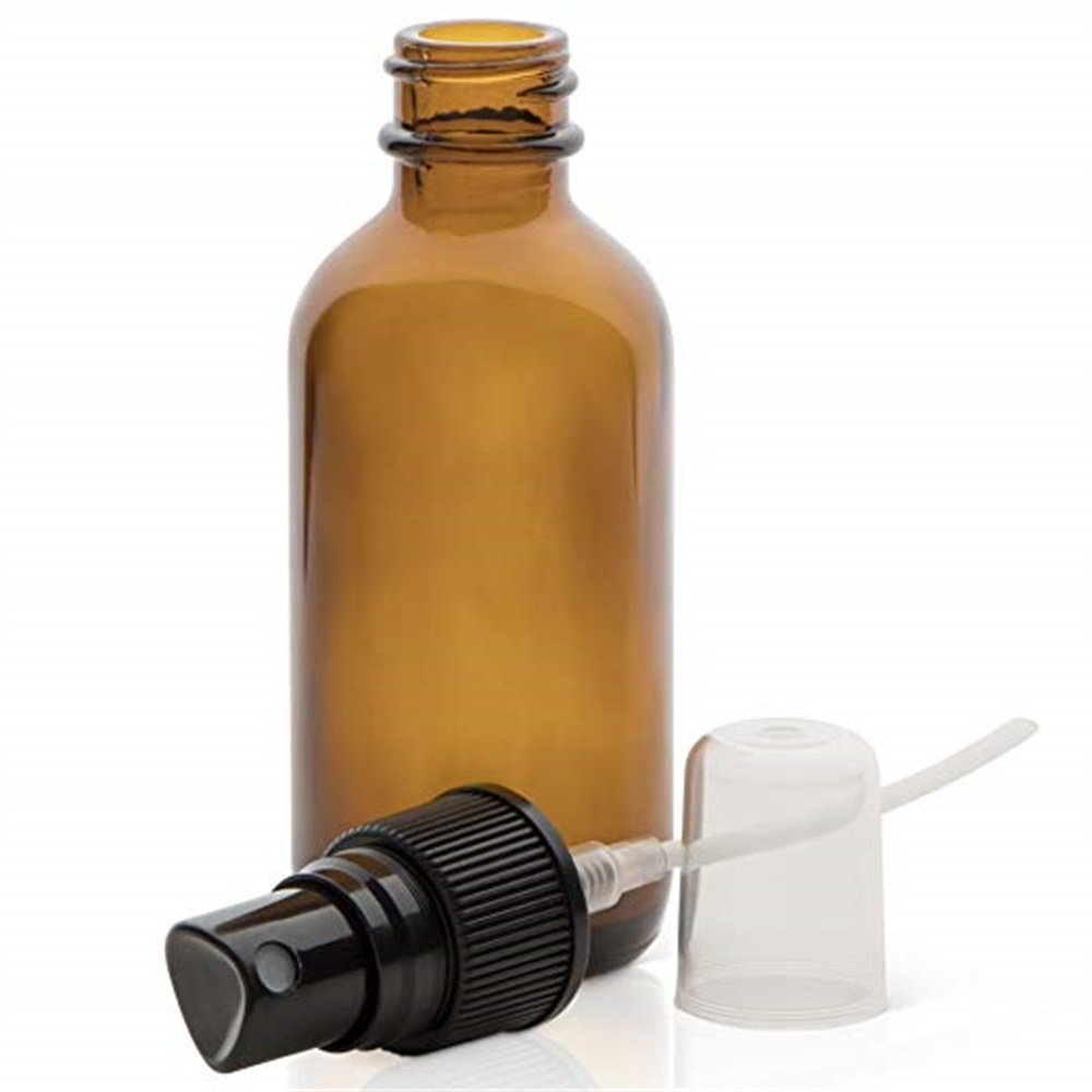 2oz Amber Glass Spray Bottles for Essential Oils - with Fine Mist Sprayers