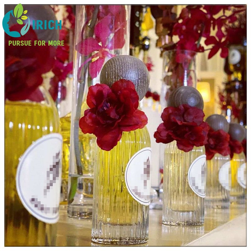 Square Spray Perfume Glass Bottle 30ml 50ml 100ml Glass Perfume Bottle Botol Parfum Luxury Perfume Bottle With Wooden Cap