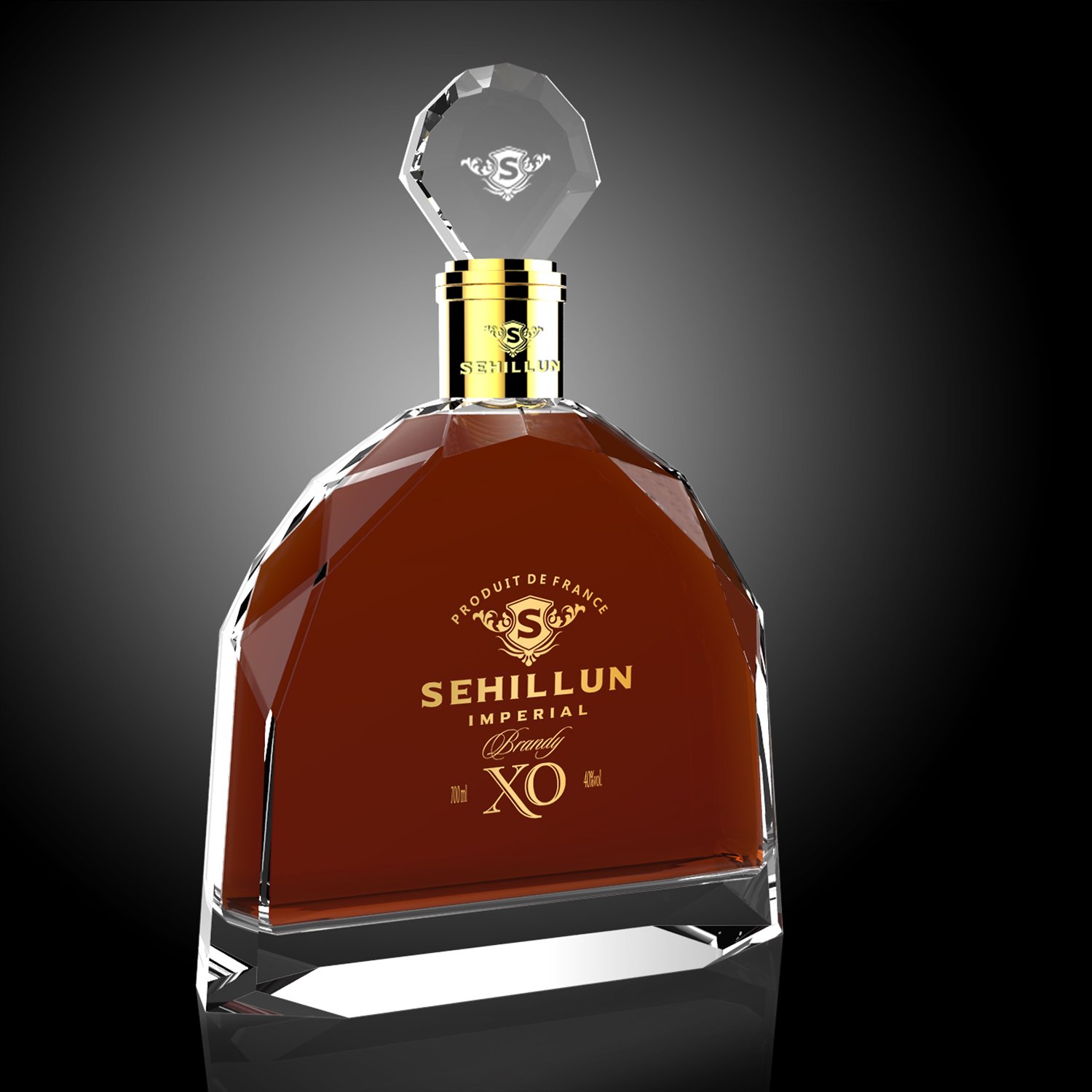 glass bottle manufacture custom high quality spirts rum whisky brandy bottle