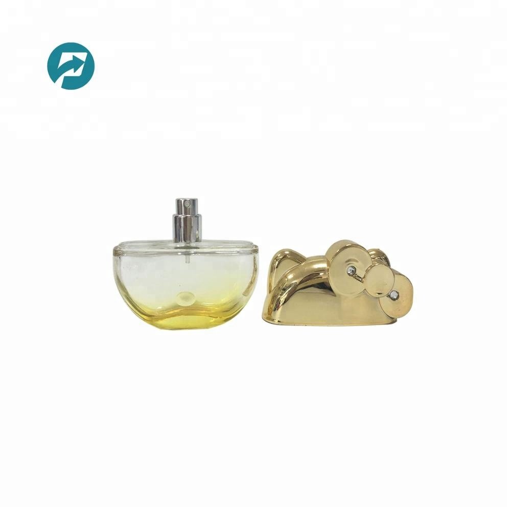 Kitty shaped 60ml empty spray cosmetic perfume glass bottle hot sale