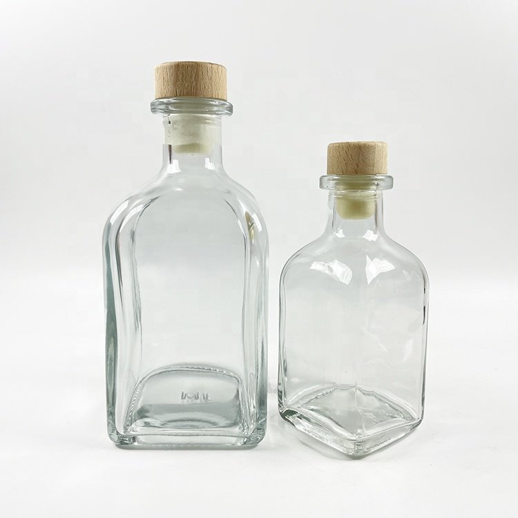 100ml 250ml empty wine bottle glass bottle for wine high quality 500ml liquor bottle for whiskey with Aluminum cover stopper