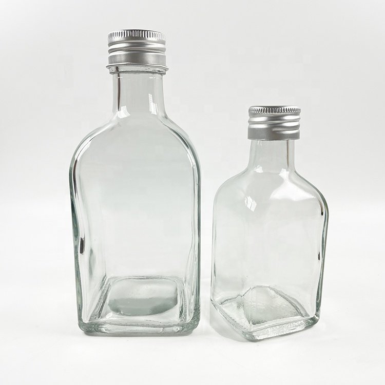 100ml 250ml empty wine bottle glass bottle for wine high quality 500ml liquor bottle for whiskey with Aluminum cover stopper