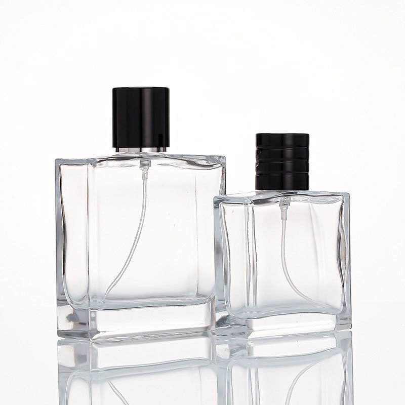 Refillable Fine Mist Spray Perfume Bottles 50ml 100ml Empty Portable Clear Glass Perfume Bottle