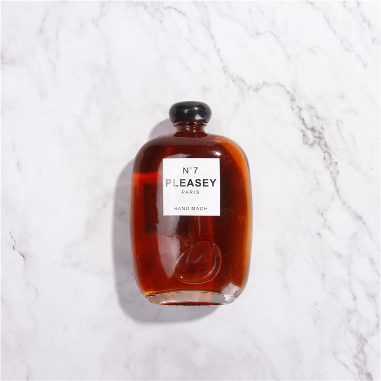 Vanjoin Cute Frosting Square Flat Glass Coffee Bottle 100ml 250ml 350ml 500ml Beverage Drinking Liquor Flask Glass Bottles