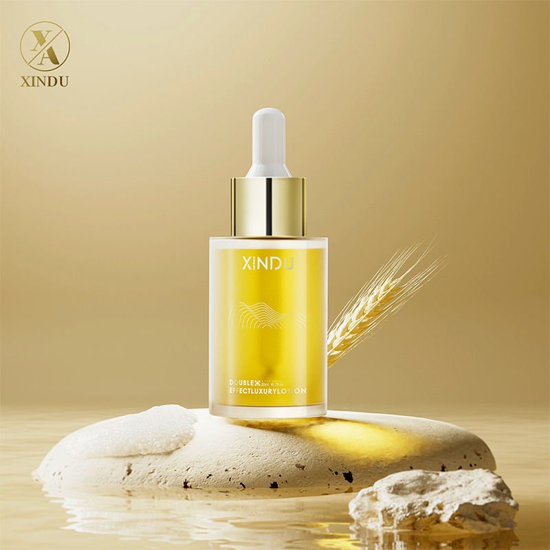 30ml essential oil serum flat shoulder frosted clear glass dropper bottle with pipette