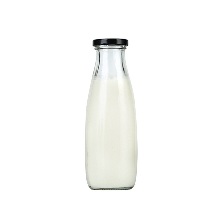 New Design ECO-friendly Milk Glass Bottles For Juice Glass Bottles With Aluminum Lid