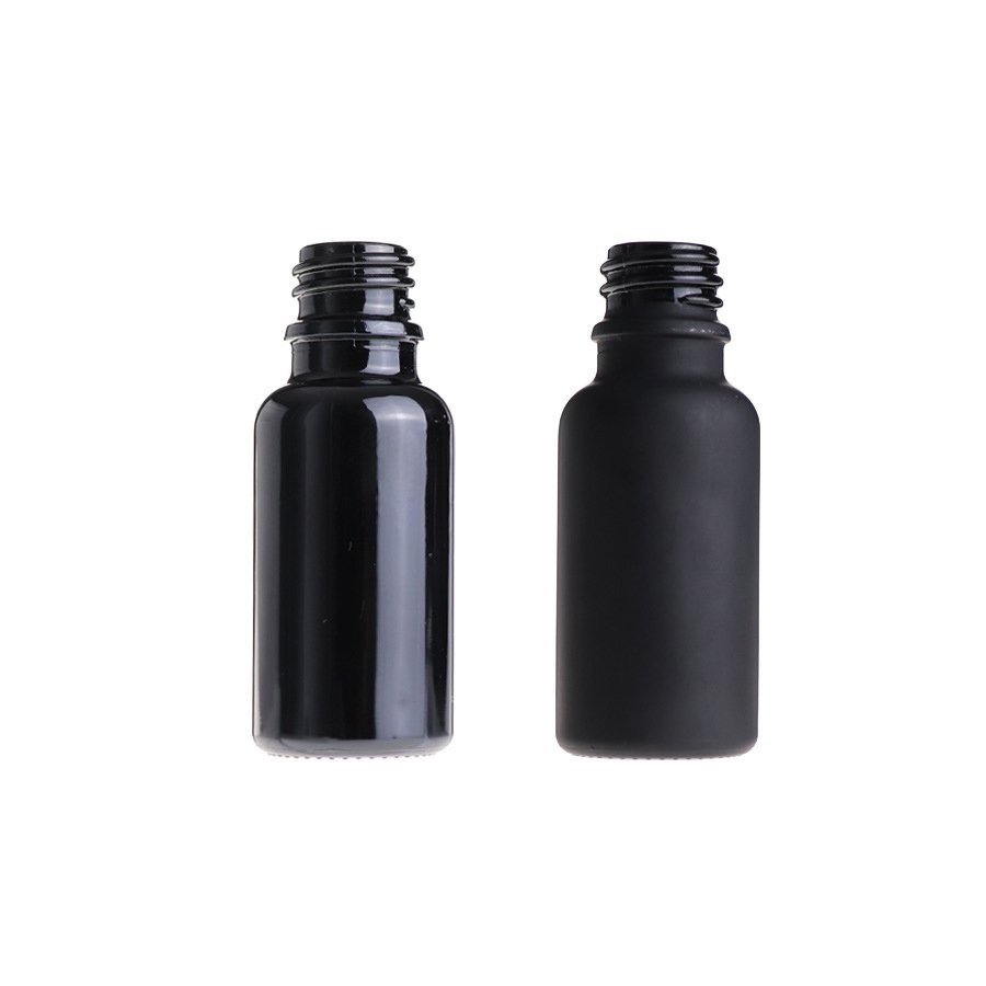 30ml Black Essential Oil Glass Dropper Bottle Korean Skincare Cosmetic Packaging glass bottle with spray pump dropper