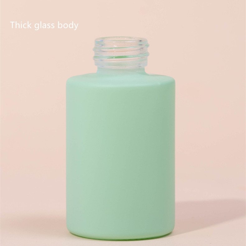 New Multicoloured Macaron Color 30ml Pink Essential Oil Glass Dropper Bottles with Flat shoulder