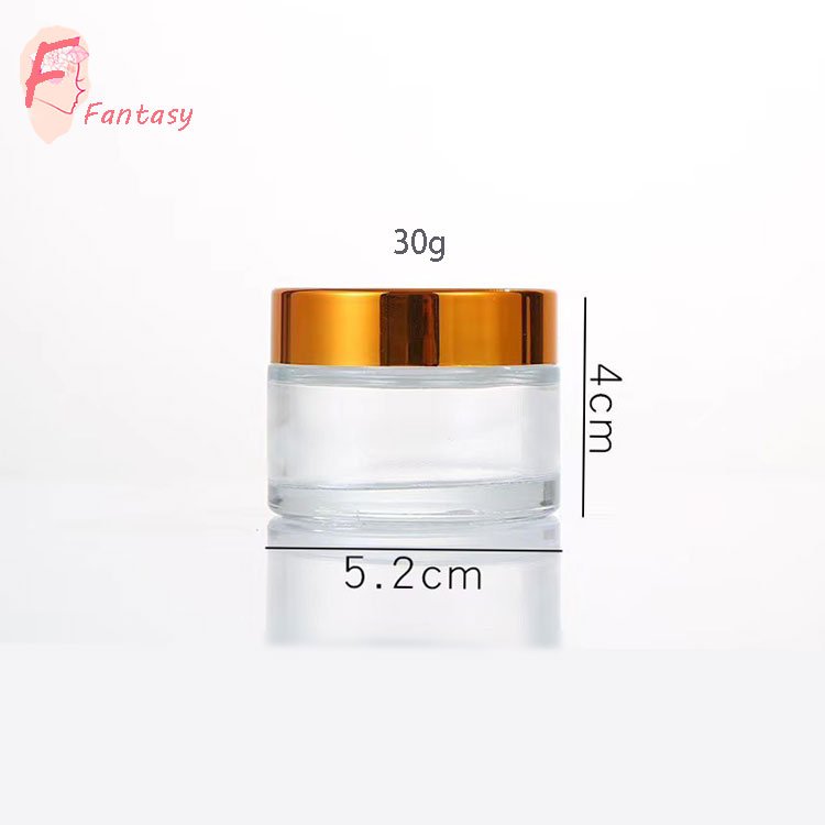 Xuzhou factory mini cosmetic 5ml 10ml 15ml glass jar thick glass bottle for eye cream, lip balm