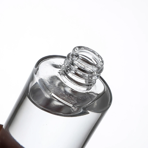 Cosmetic Round Violet Matte Black 30ml 50ml 100ml Fragrance Oil Glass Bottle Perfume with Spray Pump Cap