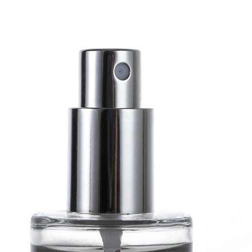 Cosmetic Round Violet Matte Black 30ml 50ml 100ml Fragrance Oil Glass Bottle Perfume with Spray Pump Cap