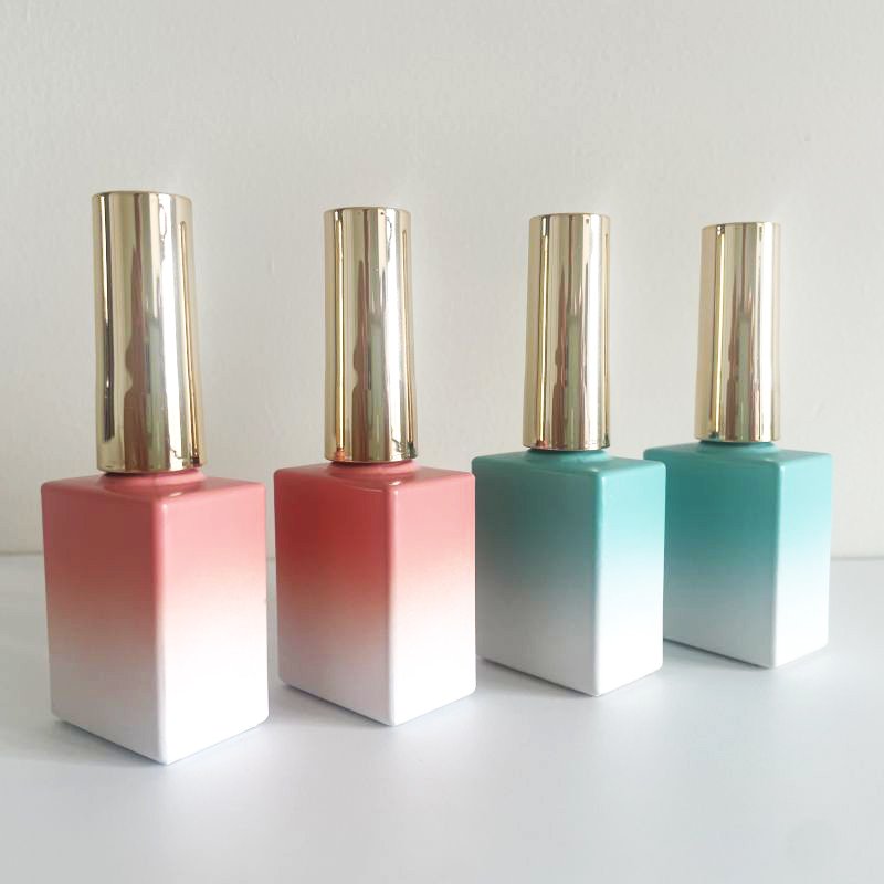 Nail Polish Bottle 10ml 12ml 15 Ml 20ml 30ml With Metal Logo Packaging Uv Gel Polish Glass Bottle For Gel Nail
