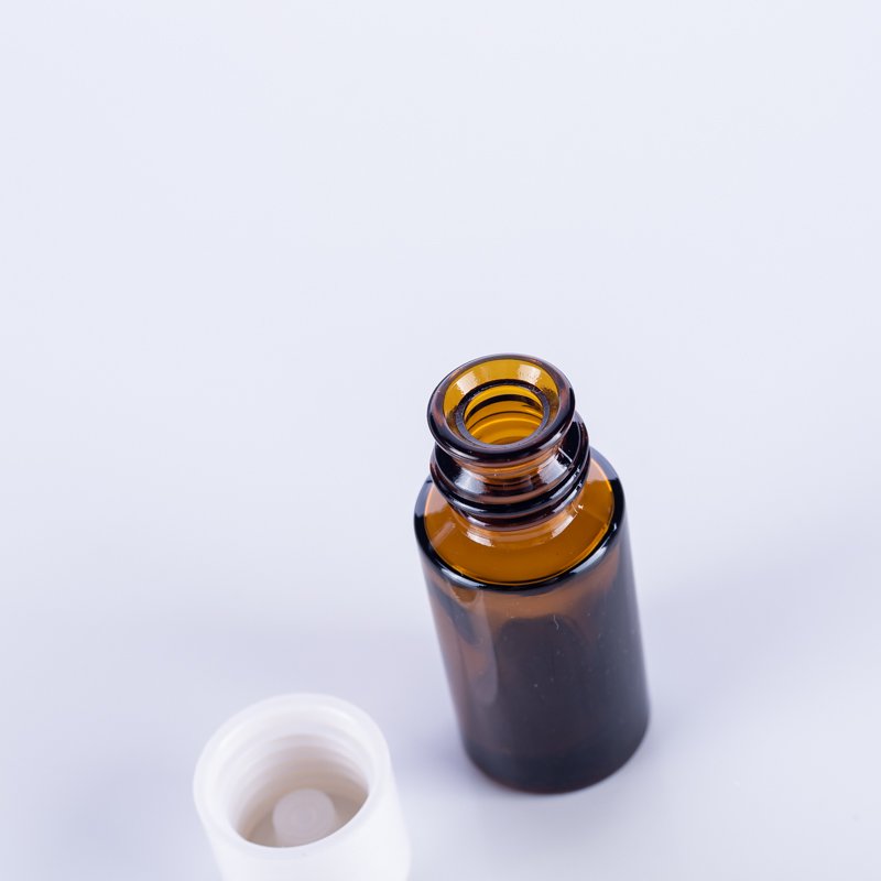 15ml 30ml 60ml amber diffuser essential oil fragrance glass bottle with wide bell horn mouth with Bakelite cap for medicine