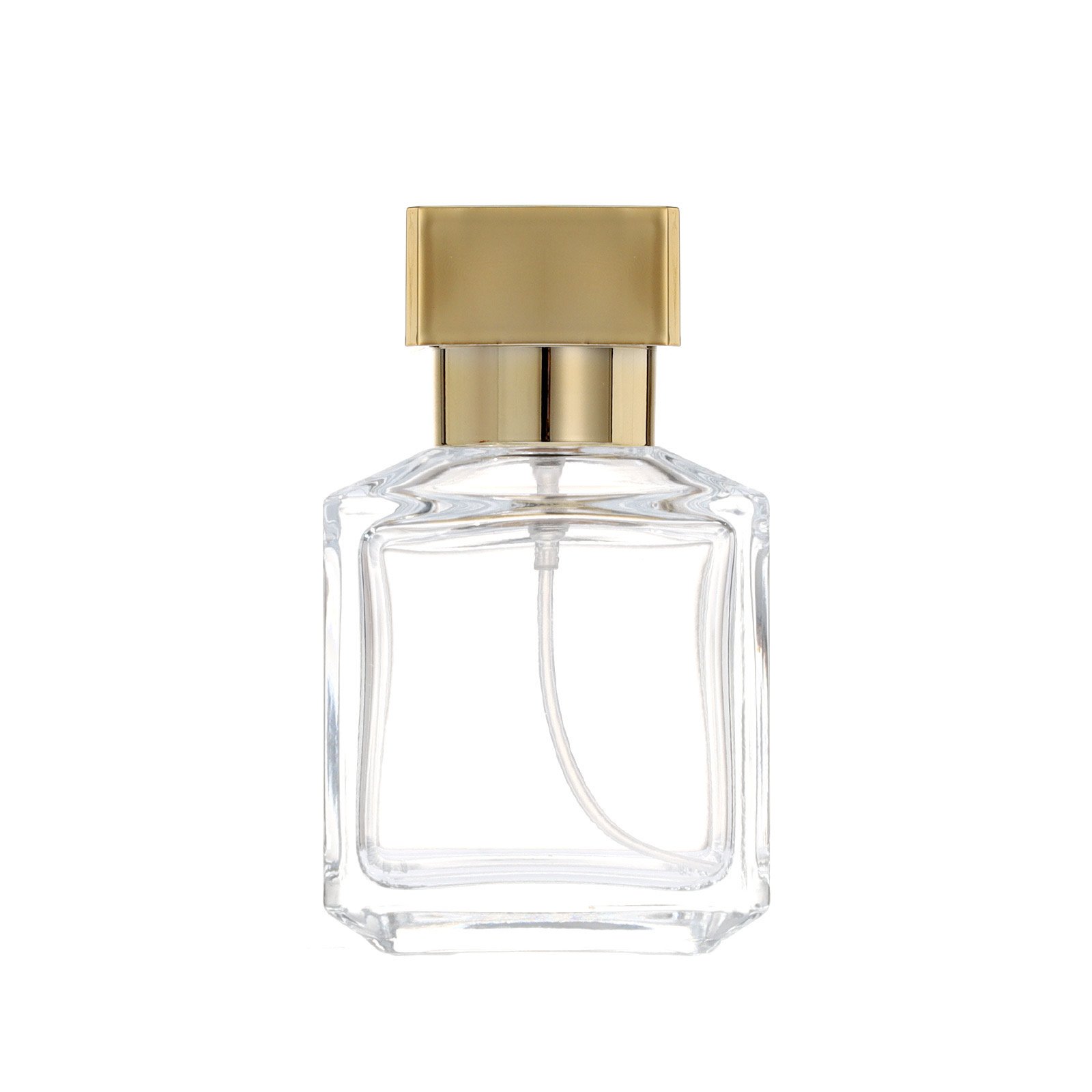 Factory custom 50ml70ml square thick bottom perfume glass bottle pressed spray bottle large capacity bottle wholesale