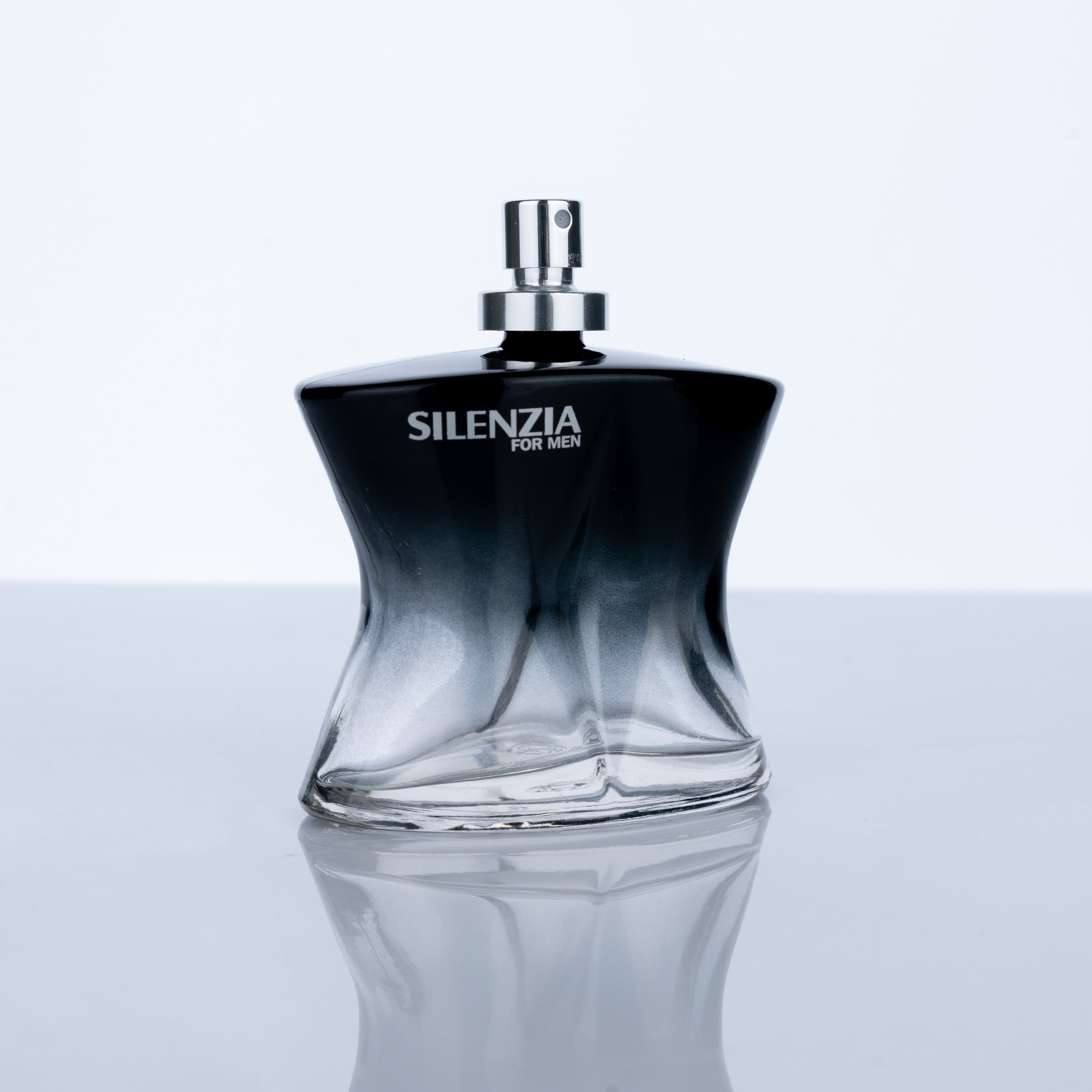 New Design Luxury Black Gradient Unique Shaped 100ml Glass Perfume Bottle with Sprayer