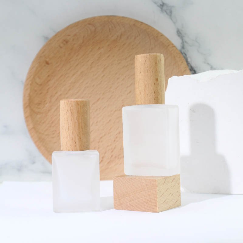 10ml 15ml Flat Square Clear Frosted Luxury Empty Small Perfume Roll On Roller Bottle Essential Oil Glass Travel Container