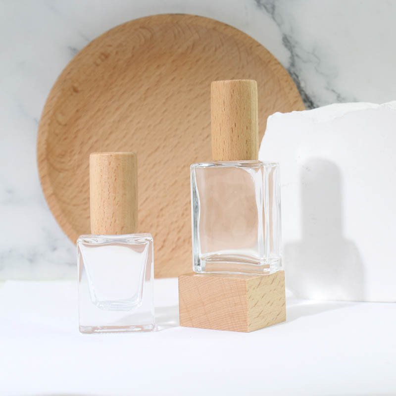 10ml 15ml Flat Square Clear Frosted Luxury Empty Small Perfume Roll On Roller Bottle Essential Oil Glass Travel Container