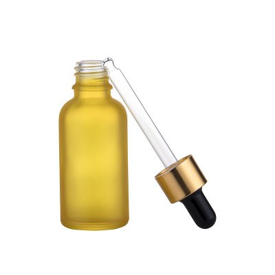 factory custom essential oil glass bottle 5ml 10ml 15ml 20ml 30ml 50ml 100ml Colorful dropper glass bottle with gold caps