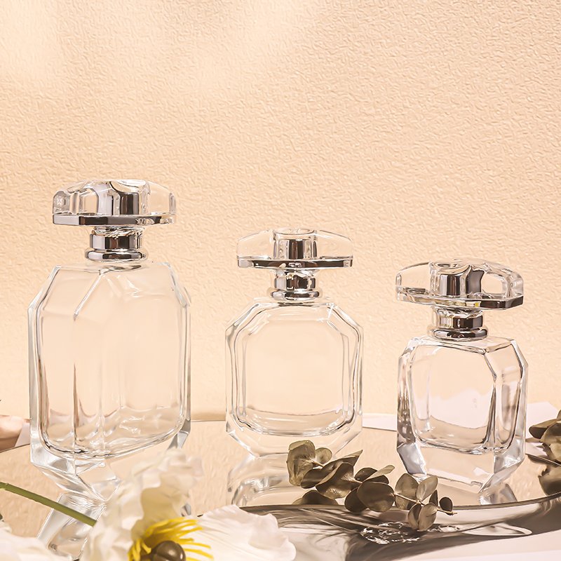 Factory Design Hexagonal Private Creative Luxury Cosmetics Bottle 30ml 50ml 100ml Perfume Glass Bottle For Women