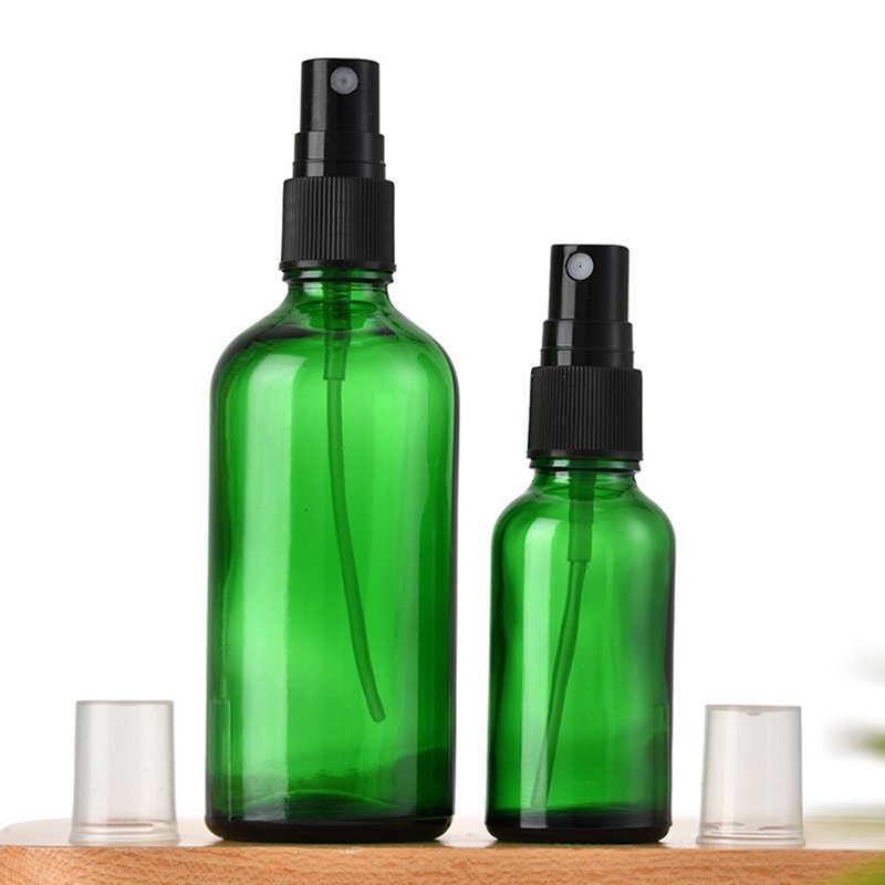 5ml to 100ml Perfect Glass Dropper Bottles for Cosmetic Oil Storage Round Shape Luxurious Green Color Glass Bottles