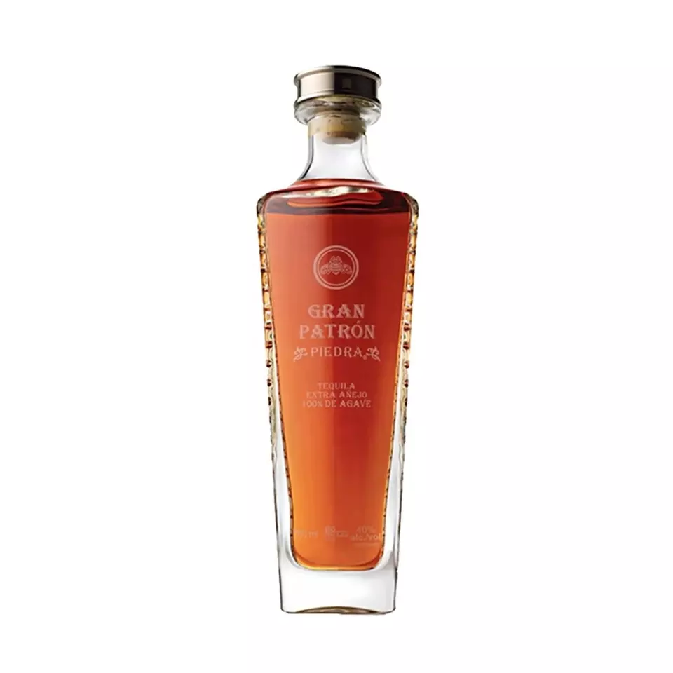China factory personalized unique 750ml patron tequila liquor glass bottle