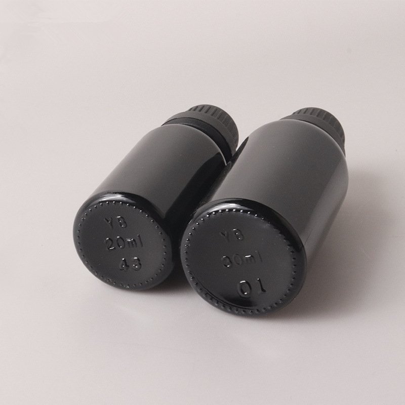 Good quality black oil bottle 5ml 30ml 100ml dark black glass bottle 10ml cosmetic dispenser sample bottle
