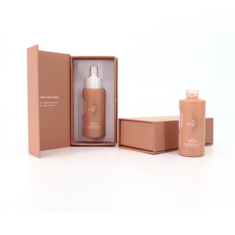 Wholesale Price 60Ml Skincare Glass Bottle With Dropper Pipette Empty Round 60Ml Pink Dropper Bottle Glass With Box