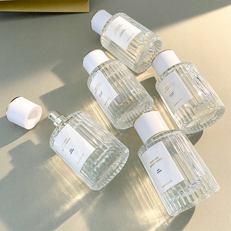 hot selling luxury cylinder perfume bottle with heavy bottom and lids in stock