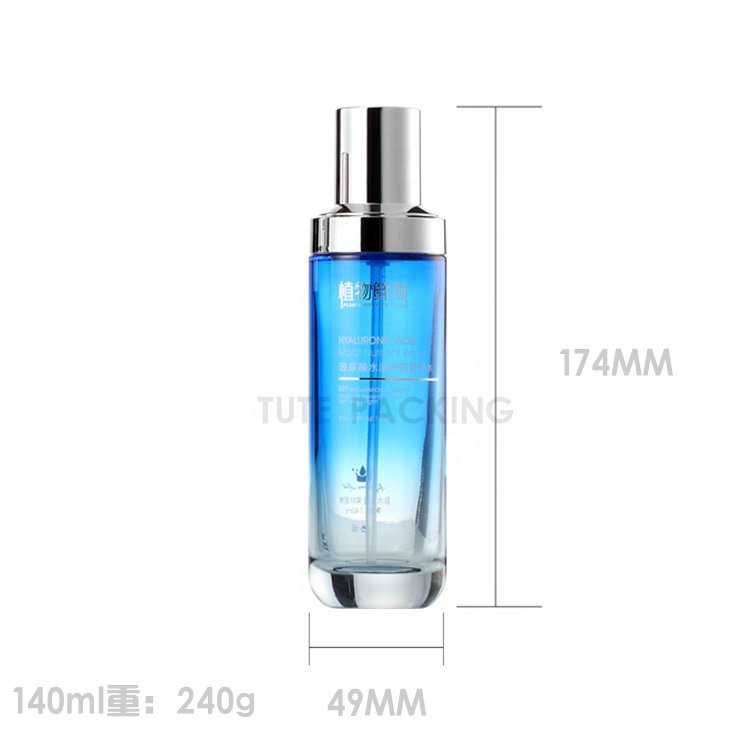 Blue cosmetic glass bottle skin care product container Blue 30 g 50 g 40 ml 100 ml 120 ml glass container