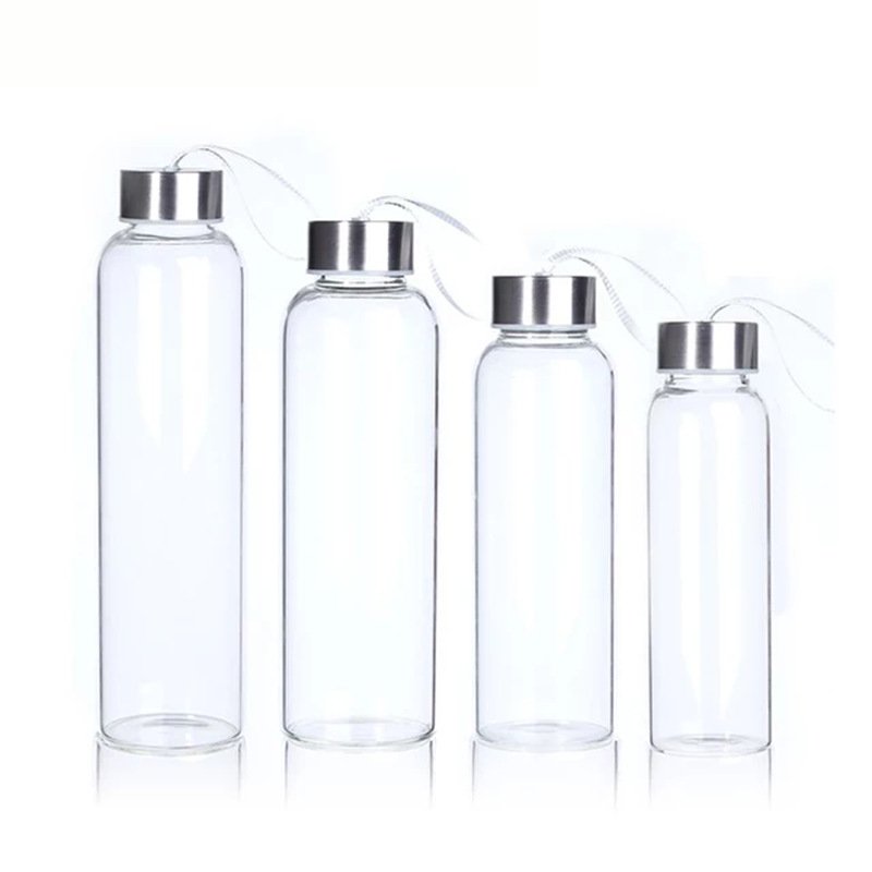 1 litre glass water bottle sport style luxury glass drinking water bottle gallon glass water bottle