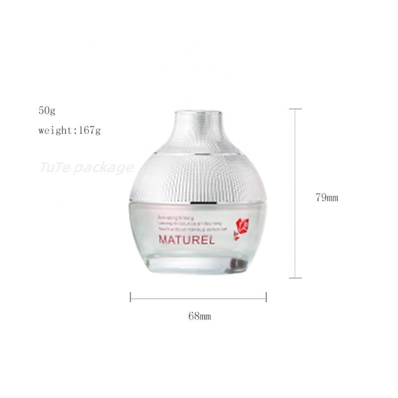 cosmetics essence milk pump glass bottle set original serum packaging glass bottle for cosmetics liquid packaging