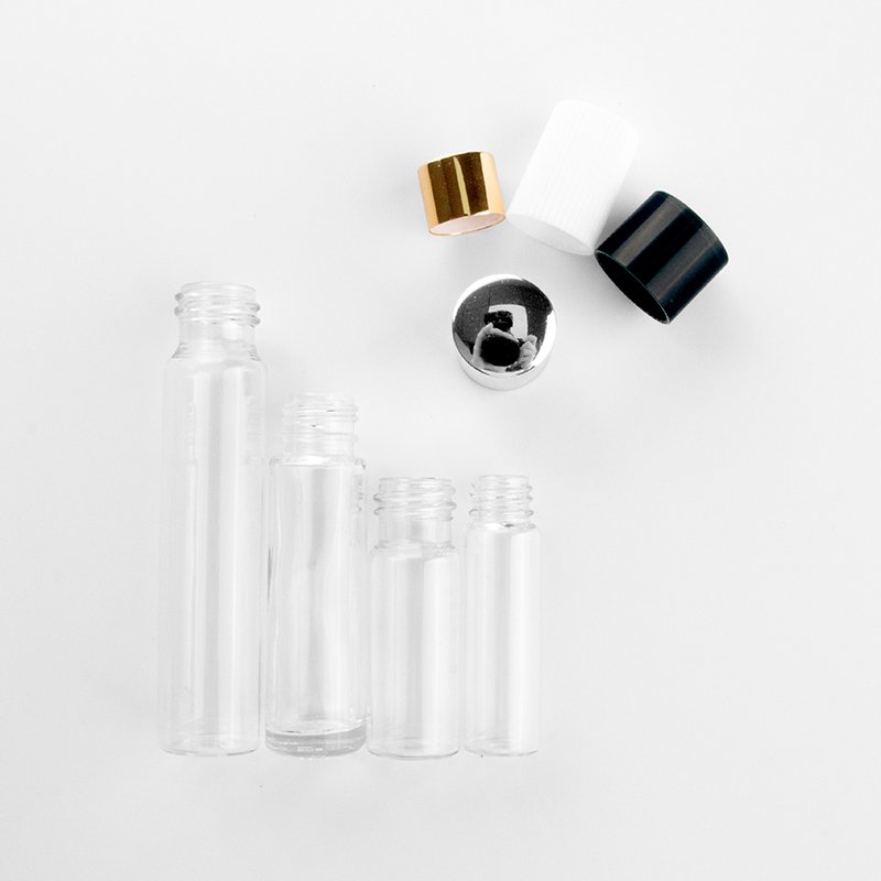 60%off Stock 5-22ml Round Empty Perfume Clear Bottle Transparent High Quality Screw Glass Spray Bottles for Sample