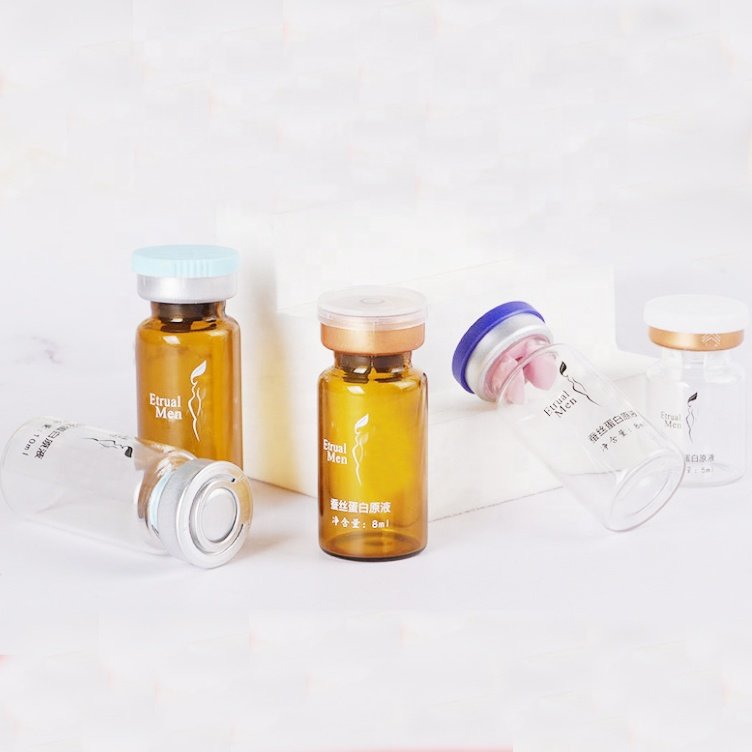 Amber Tubular Medical Glass Bottle 5ml 10ml 20ml Cosmetic Antibiotic Vial Penicillin Bottle For Injection