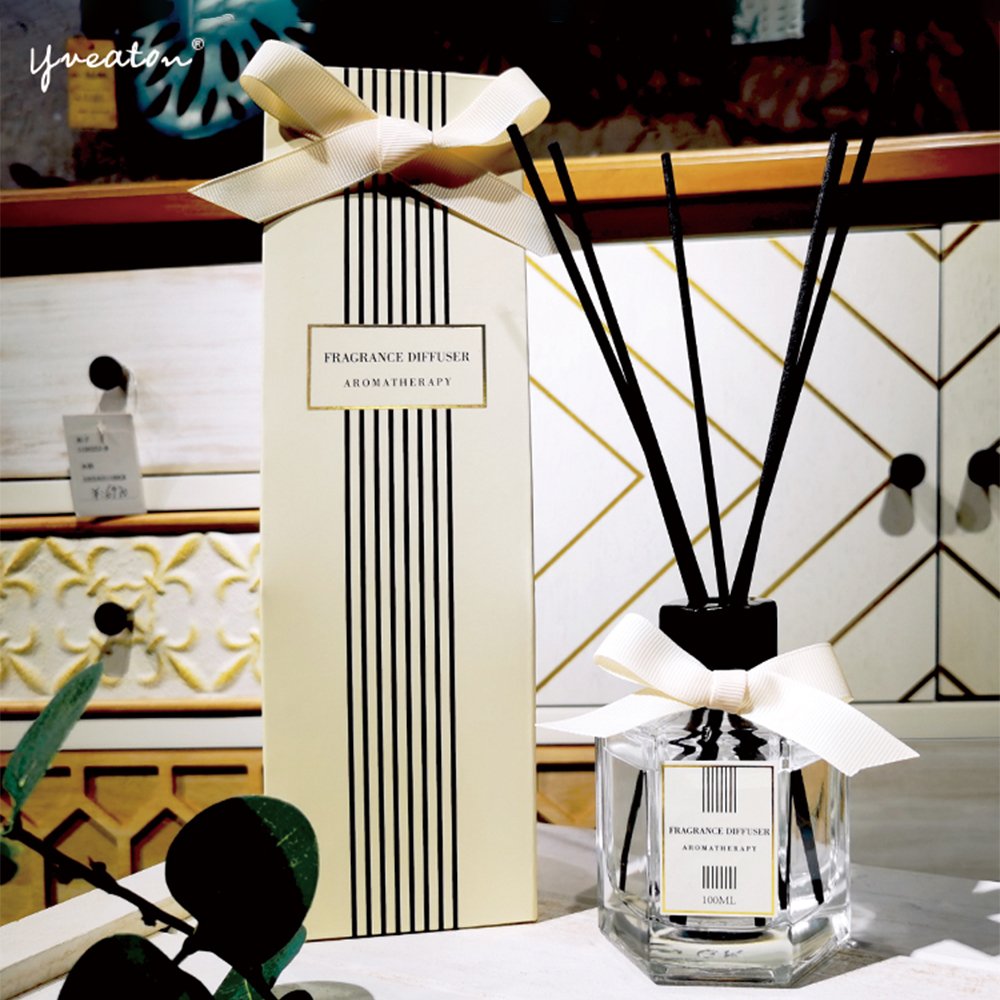 Best Hot Selling 100ml Home Decor Perfume Liquid Aroma Fragrance Reed Diffuser Essential Oil Refill Sticks Gift Box custom OEM