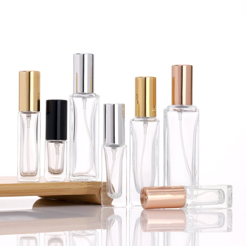 Luxury Square Spray Glass 3ml 5ml 10ml 20ml 30ml Perfume Bottle Essential Oil Perfume Roll On Glass Bottle with Roller Ball