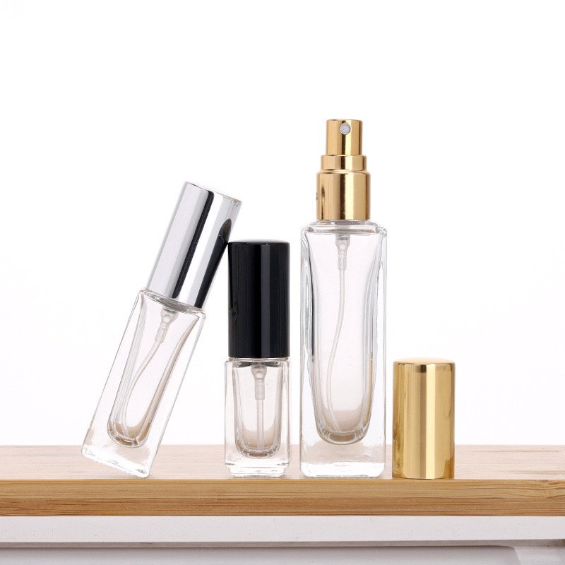 Luxury Square Spray Glass 3ml 5ml 10ml 20ml 30ml Perfume Bottle Essential Oil Perfume Roll On Glass Bottle with Roller Ball