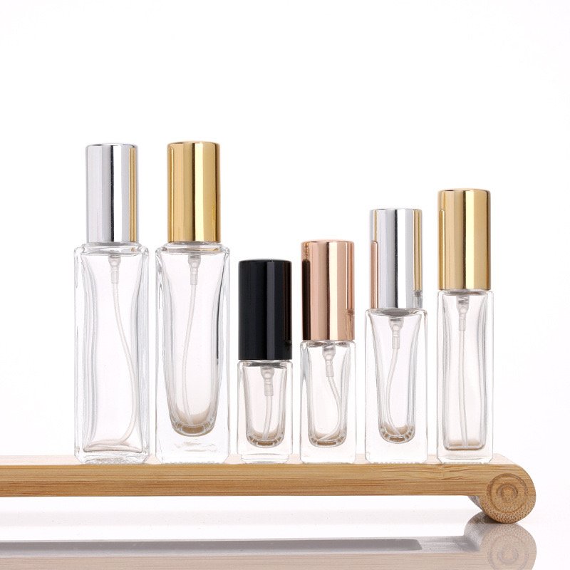 Luxury Square Spray Glass 3ml 5ml 10ml 20ml 30ml Perfume Bottle Essential Oil Perfume Roll On Glass Bottle with Roller Ball