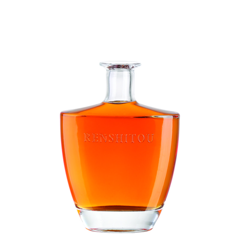 High-grade luxury brandy glass bottle with glass stopper