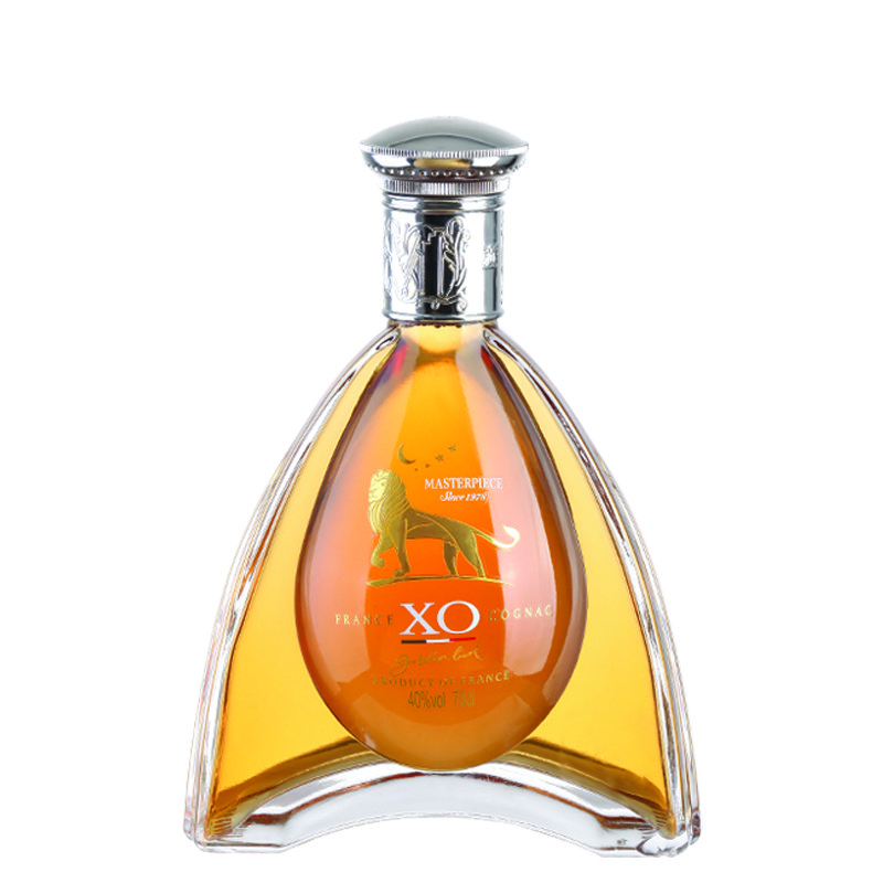High-grade luxury brandy glass bottle with glass stopper