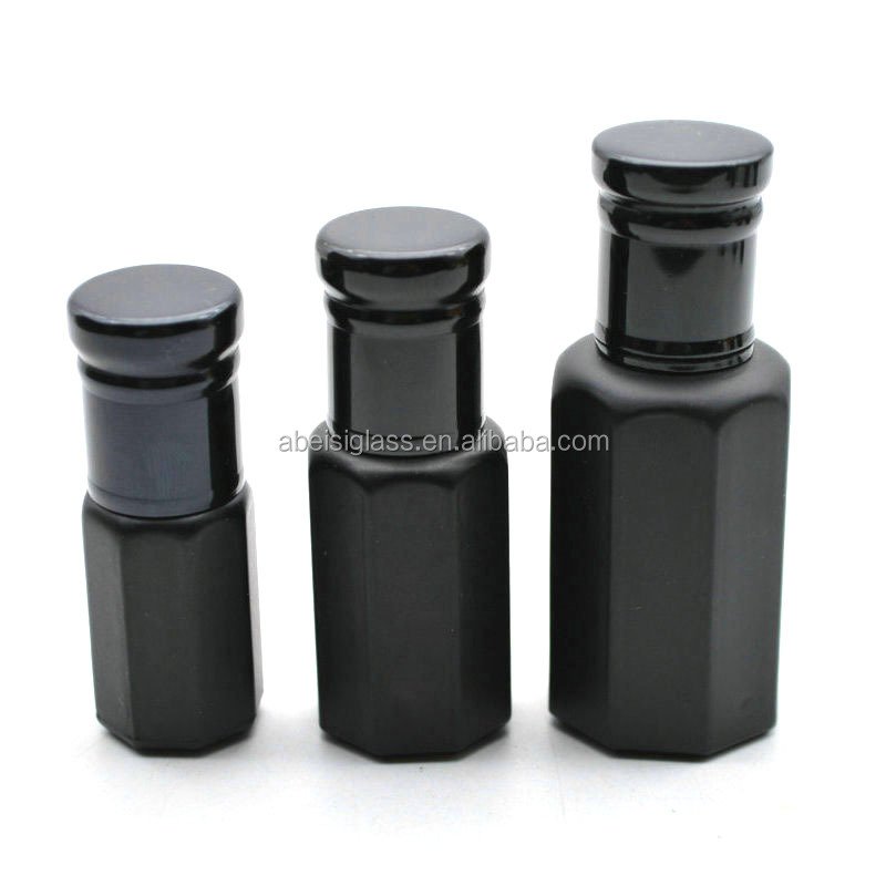 3ml 6ml 12ml empty Black/White attar OUD oil glass perfume bottle with packing gift box